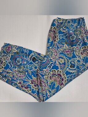 Allison Taylor Silk Paisley Vintage Pants Size 6